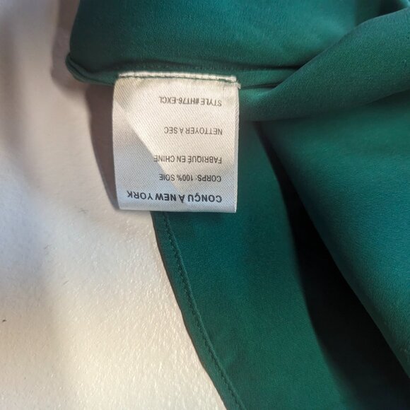 Intermix Size 2 100% Silk Green Blouse - Picture 15 of 15